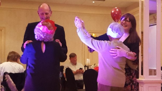 Clients and CAREGiver\'s put on their dancing shoes to celebrate!