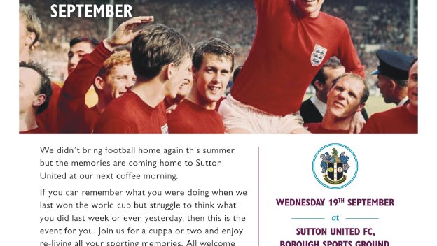 Our September Sporting Memory Cafe