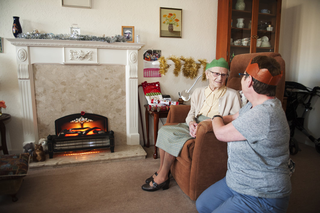 CAREGiver Christine brings Christmas cheer to clients