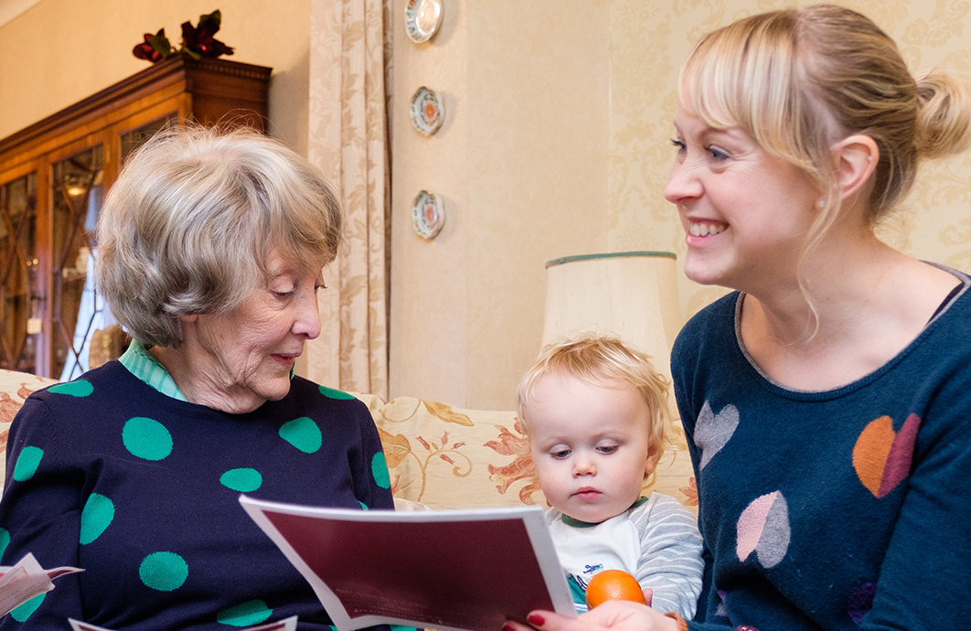 Family talking over care options with a CAREGiver