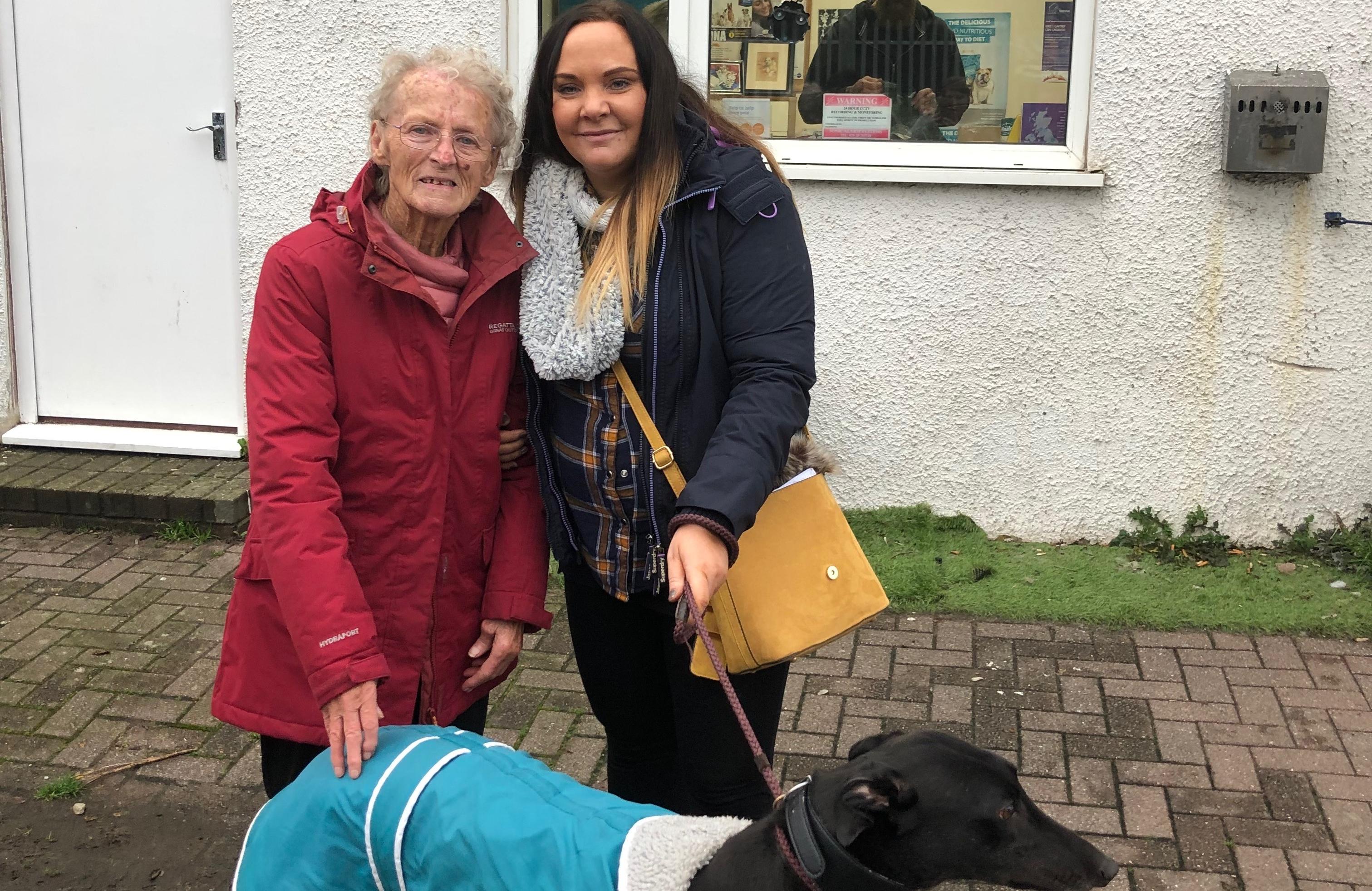 Client with dog