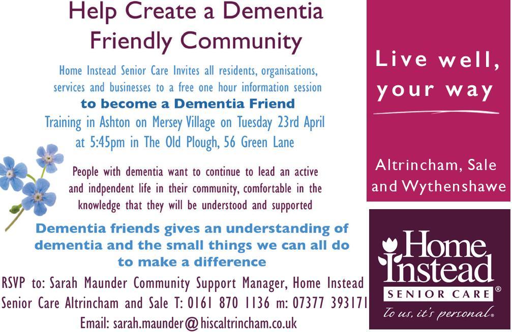 FREE DEMENTIA FRIEND TRAINING