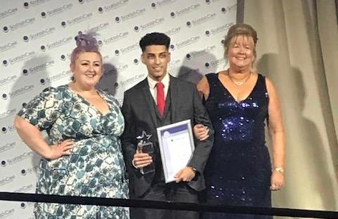 Sean receives Scottish care Award
