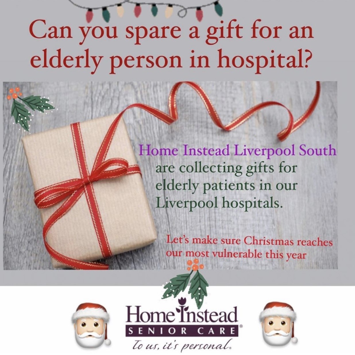 Christmas Gifts For Our Elderly Patients Liverpool South