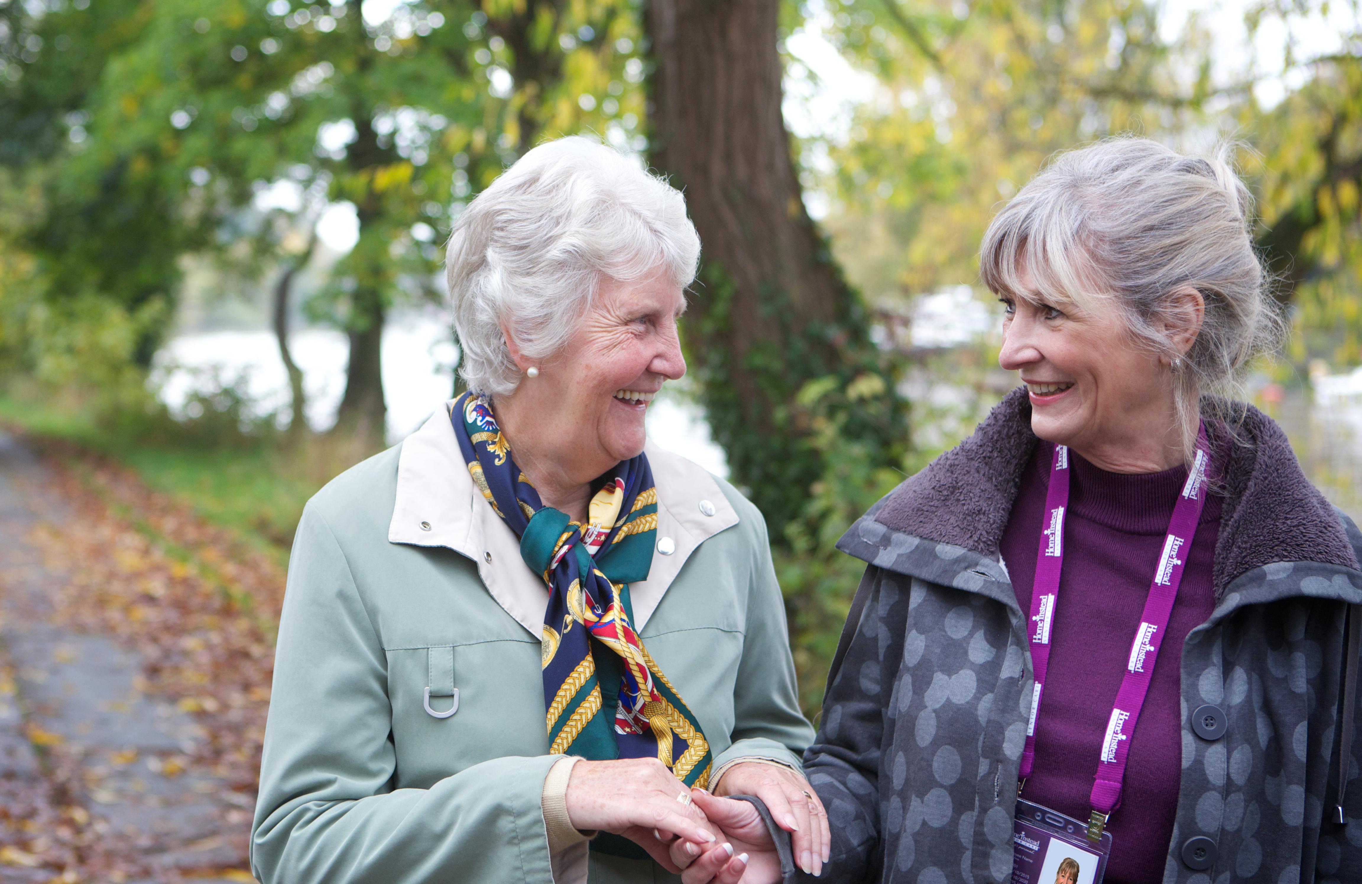 CAREGiver and Client outside